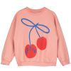 Oudroze sweater met kersjes - Sweatshirt clay pink